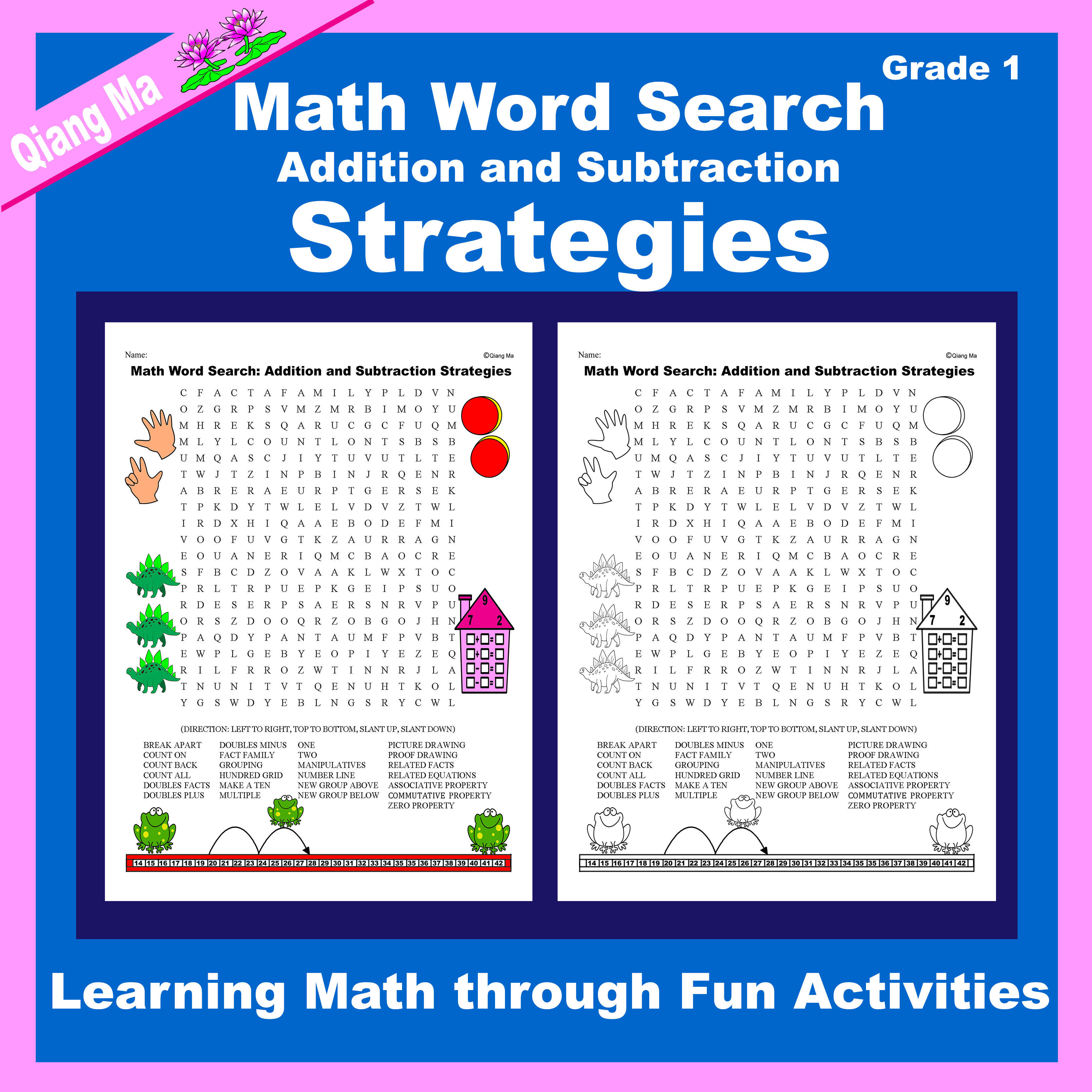 Math Word Search: Addition and Subtraction Strategies (Gr 1)